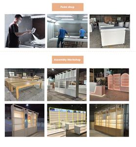 Meuble de présentation en bois haut de gamme pour chaussures et sacs à main, et comptoir de caisse pour magasin de chaussures - Product Image 6