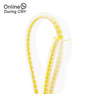 Dekoratif Çevre Dostu Alev Geciktirici Su Geçirmez TPU Kaplamalı %100 Polyester Şerit Biye Süsü Sarı 1.5-5mm Çantalar İçin - Product Image 1