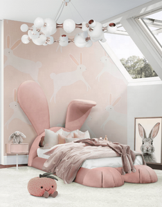 NOVA 20BWB043 Letto per Bambini <span class=keywords><strong>Principessa</strong></span> Rosa per <span class=keywords><strong>Cameretta</strong></span> Ragazza 3 in 1 Letto Singolo Estraibile in Legno con Armadietto Contenitore - Product Image 5