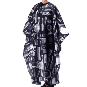 KEFEI <span class=keywords><strong>KF</strong></span>-102987 Cape de Coiffeur Personnalisée en PVC Noir, Tablier Confortable pour <span class=keywords><strong>Salon</strong></span>, Robe de Protection à Boutons-Pression, Essentiel pour la Coupe de Cheveux, Fabriqué en Chine - Product Image 4
