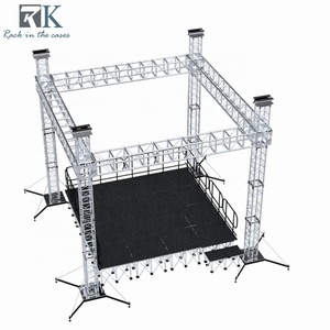 Estructura de Iluminación para Escenarios con Techo Piramidal de Aleación de Aluminio 290x290mm, Compatible con F34, Color Plata - Product Image 3