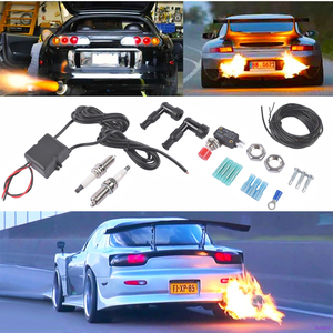 Kit lance-flammes universel double flamme pour voiture, tout-terrain, avec bougies d'allumage, module d'allumage et interrupteur à bouton-<span class=keywords><strong>poussoir</strong></span> - Product Image 4