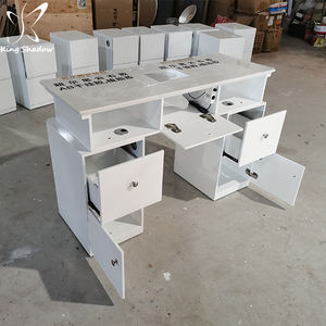 Table de <span class=keywords><strong>manucure</strong></span> moderne pour salon de beauté <span class=keywords><strong>avec</strong></span> éclairage LED et <span class=keywords><strong>aspirateur</strong></span> intégré, facile à nettoyer, idéale pour usage en centre commercial - Product Image 6