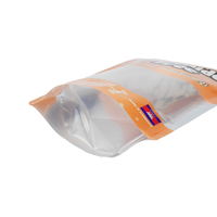 Sachet d'emballage plastique personnalisé imprimé avec fermeture éclair, fenêtre transparente, qualité alimentaire, auto-scellant et trou de suspension