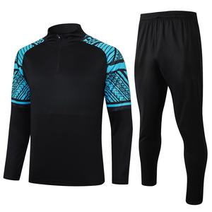 أطقم بدل رياضية موحدة رجالية للأطفال مخصصة بشعار لممارسة كرة القدم بدلات رياضية بطراز جديد بنصف سحّاب بدلات رياضية بيضاء للبيع بالجملة - Product Image 1