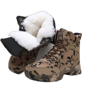 <b>Men</b> Winter Snow Boots Camouflage High Top Thick Wool Warm Outdoor Boots Frost Proof Anti Cold 40 Degree - Product Image 5