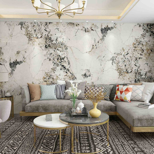 Modernes wasserdichtes UV-Wand paneel aus Stein 3D Losa De Marmol De Pvc Para Decora cion Interieur De Alto Brillo De 1220X2440mm - Product Image 4