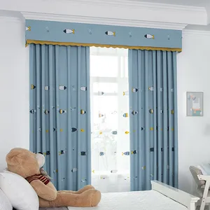 Factory supply LOSPRING China factory wholesale online ready stock cartoon style fabric for window curtains
