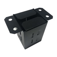 Kit de support en acier de connexion en bois durable pour poutres en bois Extension de structure de pergola personnalisée 4x4 (taille réelle: 3.5x3.5 ")