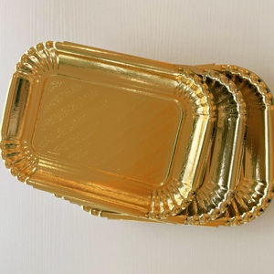 Poêle ronde jetable <span class=keywords><strong>Rose</strong></span> Or Argent Home Party Plateau <span class=keywords><strong>en</strong></span> papier Vaisselle Gâteau d'anniversaire Pique-nique Barbecue <span class=keywords><strong>Assiette</strong></span> - Product Image 6