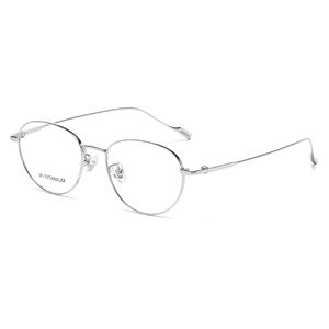 Gafas de Moda Ojo de Gato de 53 mm, Gafas de Titanio Dorado Ultraligeras de Alta Gama, Montura Completa para Hombre y Mujer 98670 - Product Image 6