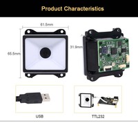 Module de scanner de codes-barres 2D CMOS Rakinda RD4300 intégré avec interface USB/TTL232/RS232 pour kiosque de paiement A4 autonome
