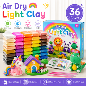 Ensemble de 36 couleurs d'argile à séchage à l'air souple, coloré, populaire, vente en gros, offre spéciale - Product Image 1