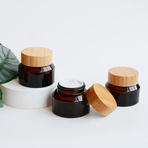 Tarro de Bambú Natural de 15g, 30g, 50g, Envase de Vidrio Ámbar para Crema, Mantequilla, <span class=keywords><strong>Exfoliante</strong></span>, para Cosméticos, Belleza <span class=keywords><strong>Facial</strong></span>, Cuerpo y Piel - Product Image 6