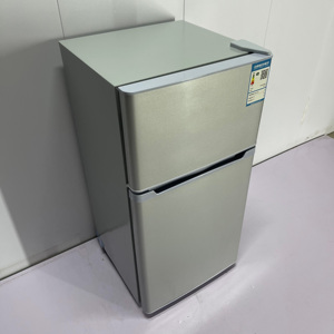 Réfrigérateur domestique à double porte avec congélateur supérieur, 100-149L, en acier inoxydable, à froid direct, dégivrage manuel - Product Image 4