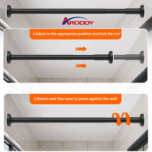 ARODDY <span class=keywords><strong>Barre</strong></span> de séchage portable 43,31-74,8 pouces pour vêtements, salle de bain, balcon – Tringle <span class=keywords><strong>télescopique</strong></span> réglable pour <span class=keywords><strong>rideau</strong></span> de <span class=keywords><strong>douche</strong></span> et vêtements - Product Image 5