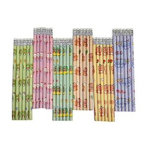 Confezione da 6 matite Cute Pet Children HB Painting Sketch Pencil con gomma Kindergarten Primary School regalo per bambini