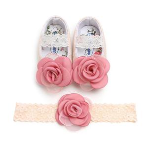 Niño del bebé <span class=keywords><strong>de</strong></span> <span class=keywords><strong>la</strong></span> flor <span class=keywords><strong>de</strong></span> encaje zapatos <span class=keywords><strong>de</strong></span> bebé primer <span class=keywords><strong>paseo</strong></span> zapatos con cinta para chica - Product Image 1