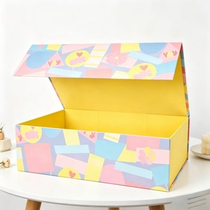 Wholesale Custom Printed <b>Magnetic</b> Foldable <b>Gift</b> <b>Box</b>, Rigid Paper <b>Box</b> with <b>Magnetic</b> Closure for Holiday Present Packaging - Product Image 3