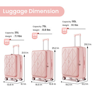 Ready Stock in USA Free ShippingLuggage <b>Sets</b> 3 Piece(20/24/28) Expandable Carry On Luggage with TSA Lock Support Dropshipping - Product Image 2