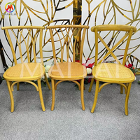 Chaises de banquet modernes pour hôtels, empilables, dossier croisé, en rotin et bois, pour événements, vente en gros
