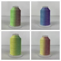 Lot de 20 cônes de fil à broder en polyester 150D/2 anti-contrefaçon à changement de couleur OEM