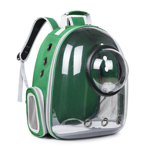 Pet Puppy Back Bag Outdoor Travel <b>Cat</b> and Dog Bag Mesh Oxford Sling Comfortable Special Material Transparent Space Pet Bag - Product Image 1