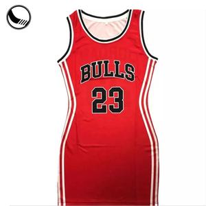 Robes de basket-ball en polyester pour femmes, taille plus, avec combinaison de couleurs - Product Image 4