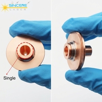 Steedu Nouveau D32 Cuivre Résistant Aux Chocs Simple Double Couche 1064nm Fibre Laser Buse pour Han Machine De Découpe Laser