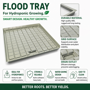 Mesa de inundación ABS Sistema de hidroponía de plástico vivero <span class=keywords><strong>agricultura</strong></span> 4x8 bandejas de inundación bandejas de flujo y reflujo - Product Image 4