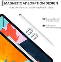 Stylet Actif Numérique Capacitif Rechargeable 2-en-1 Universel avec Pointe en Métal et Tissu, Rejet de la Paume, Attraction Magnétique et Remplaçable