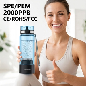 Bouteille d'eau riche en minéraux 450 ml avec technologie SPE, générateur d'ions portable 2000 PPB, sans BPA, certifié CE, production de haute pureté - Product Image 1