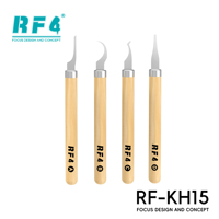 Kit d'outils de réparation de téléphone 4-en-1 RF4 KH15 avec poignée résistante à la chaleur pour démontage de CPU, nettoyage de plaques de soudure et élimination de colle