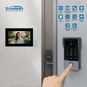 Trudian 2 cables Ip puerta timbre Cámara interfono Video pantalla táctil inteligente Video puerta anillo timbre Video timbre sistema de intercomunicación - Product Image 6