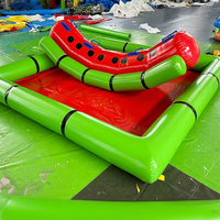 Bateau à bascule gonflable en forme de pastèque lit d'eau flottant extérieur jouet de flotteur de plage et de piscine étanche