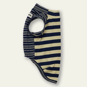 Vêtements pour chien rayés bleu marine et crème, t-shirt pour animal de compagnie doux et confortable, respirant, été, automne - Product Image 4
