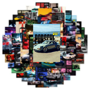 50 pz Super Cool Poster di auto da corsa adesivi Graffiti per Laptop decorazione murale giapponese modificato auto sportive - Product Image 5