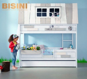 Meuble de chambre d'enfant en bois massif, <span class=keywords><strong>lit</strong></span> Double superposé de Style moderne, pour garçons et filles - Product Image 3