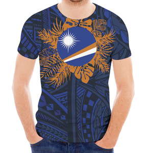 Camisetas para hombre Moda Último diseño Polinesia con <span class=keywords><strong>bandera</strong></span> de las <span class=keywords><strong>Islas</strong></span> <span class=keywords><strong>Marshall</strong></span> Impreso Casual Slim Fit Camisas de manga corta básicas Tops - Product Image 5