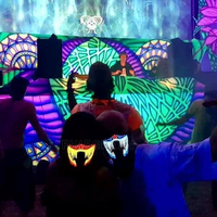 Nouveauté, masque lumineux LED pour fête musicale, Noël, Halloween, masque lumineux activé par le son