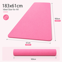 Tapete de Yoga Grueso de 10 mm, Tapete Texturizado Antideslizante para Yoga y Ejercicios en el Suelo, Estable y Cómodo