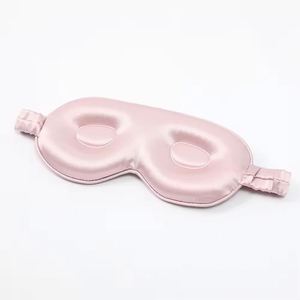 Masque de sommeil 3D en soie de mûrier 100% pure 19 mm, doux et confortable, masque pour les yeux en soie personnalisé avec bande élastique - Product Image 2