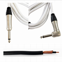 Câble audio professionnel OEM RH-I024 TS pour guitare, mâle-mâle, blindé en spirale, gaine en PVC, conducteur en cuivre sans oxygène, câble en tweed