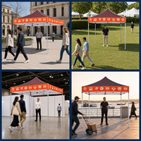 Tente pliante personnalisée avec impression, structure en aluminium 38 mm, gazebo pliable, intérieur/extérieur, imperméable, pour salon professionnel, exposition, toutes saisons