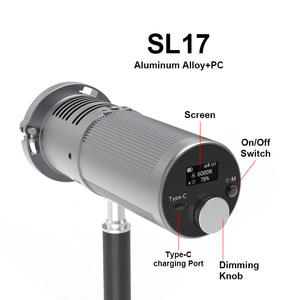 Luz de Flash Snoot de 30W para Fotografía y Video, 2700-6500K, Color RGB, Flash LED Integrado de 5000mah para Transmisión en Vivo - Product Image 2