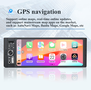 1din 6.36 "แอนดรอยด์13 HD วิทยุติดรถยนต์มัลติมีเดียคาร์เพลย์หน้าจอสัมผัสกระจกลิงก์สเตอริโอ BT USB กล้อง FM เครื่องเล่น <span class=keywords><strong>MP5</strong></span> - Product Image 4