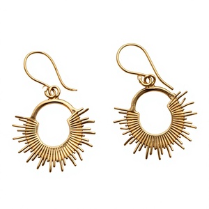 Boucles d'oreilles pendantes en laiton plaqué or 18 carats, style bohème, bijoux de fête pour femmes - Product Image 1