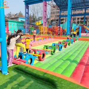 Jeux gonflables pont à suspension <span class=keywords><strong>jeu</strong></span> de sport multi-terrain course d'obstacles gonflable combo parc pour enfants - Product Image 1
