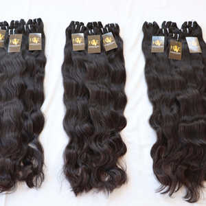Venta al por mayor de alta calidad del pelo Remy camboyano brasileño vietnamita templo frontal tejido paquetes en crudo Vaganza estilos de onda recta - Product Image 2