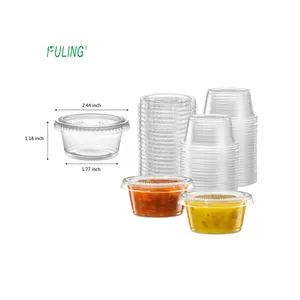 OEM/ODM salsa tazza aglio pp 2 oz bicchieri di plastica vasos plastico 2 oz tazza trasparente all'ingrosso
